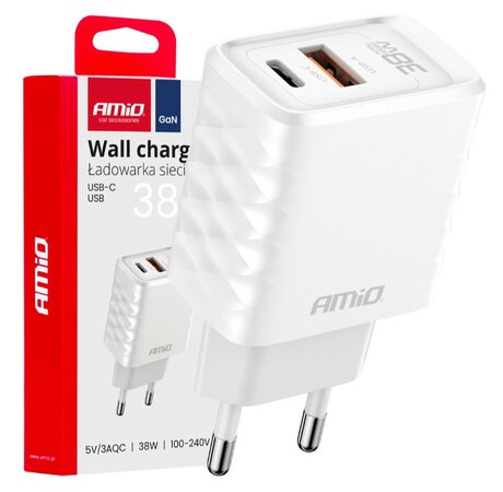 Síťová nabíječka 38W USB-A + USB-C