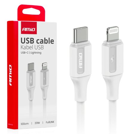 Kabel USB-C -> Lightning 20W 100cm