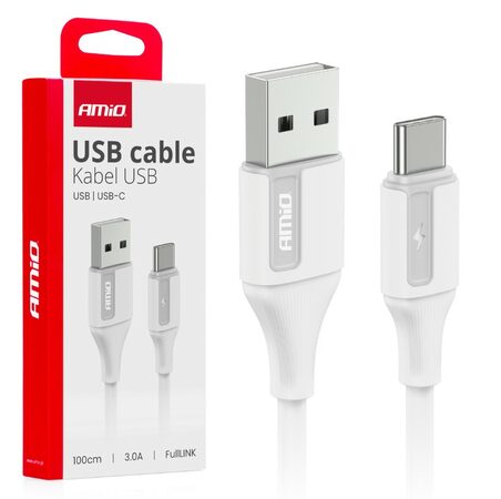 Kabel USB-A -> USB-C 3A 100cm
