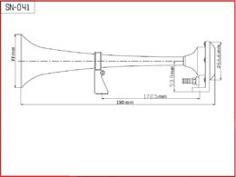 1-tónová fanfára 180mm, 12V s kompresorem