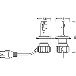 LED autožárovky OSRAM NIGHT BREAKER SMART H4 23/27W bílé, 12V, HOMOLOGOVANÉ + 330% - 2 ks