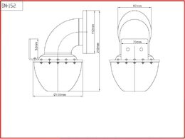 Bull horn siréna 12V, červená