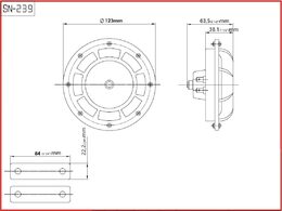 Diskový klakson (vysoký a nízký tón), duhový, 120mm, 12V