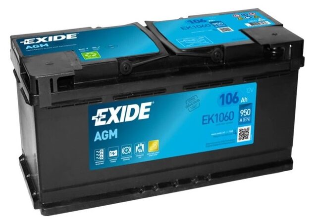 Autobaterie EXIDE START-STOP AGM 106Ah 12V 950A