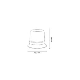 PROFI LED maják 12-24V 40x1W oranžový magnet, ECE R65 130x90 mm