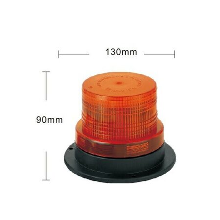 PROFI LED maják 12-24V 40x1W oranžový magnet, ECE R65 130x90 mm