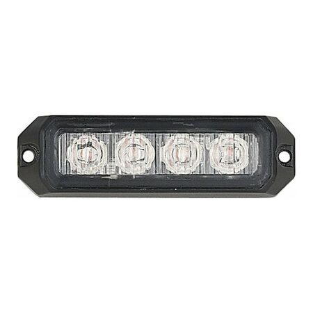 Výstražné LED světlo vnější oranžové, 12-24V 4LED 12W, ECE R65, 96x28 mm