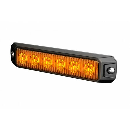 Výstražné LED světlo vnější oranžové, 12-24V 6LED 7W, ECE R65, ECE R10, 130x28 mm
