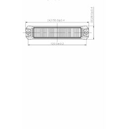 Výstražné LED světlo vnější oranžové, 12-24V 6LED 7W, ECE R65, ECE R10, 130x28 mm