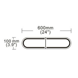 Profi LED světelná rampa oranžová, magnetická  600x100x45mm homologovaná, R65 R10 - černá