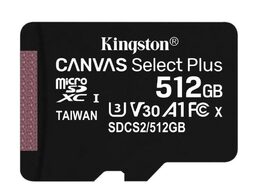 Paměťová karta microSDXC Kingston 512GB 100MB/s