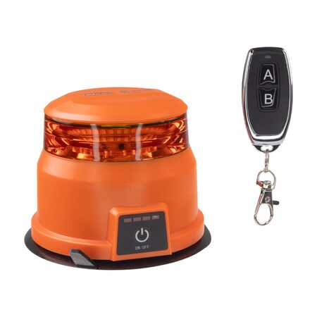 AKU LED maják, oranžový, dálkové ovládání, magnet, ECE