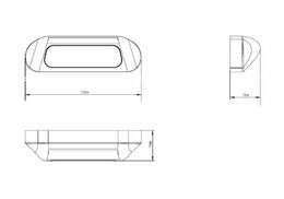 AKU LED světlo nástěnné s výstražným světlem, magnet, ECE R65