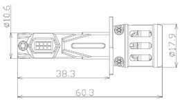 LED H1 bílá, 9-18V, 4600LM
