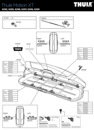 Thule LidLifter ML100 XT - zadní vzpěra pro Motion XT L, XL