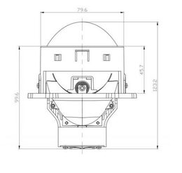 LED projektorové čočky - potkávací/dálková světla 45/55W
