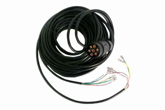 Elektrokabeláž k vleku bez světel 7pin / 9 m, připojení na konektory