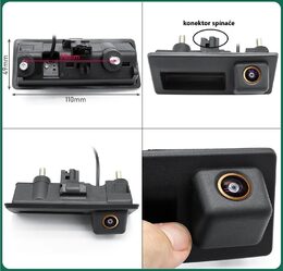 Kamera AHD/CVBS do vozu Audi / Škoda / Volkswagen v madle kufru