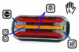 Sdružené světlo FT-230 LED s couvacím světlem, bez osvětlení SPZ, FRISTOM