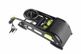 Hustilka nožní dvoupístová s manometrem, 11 BAR/160 PSI, Carmotion