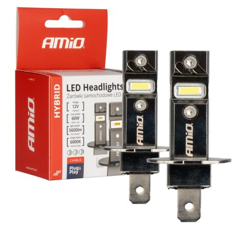 LED autožárovky H3 bílá Canbus, 12V, 60W, 5600 lm - 2 ks