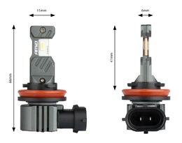 LED autožárovky H8 H9 H11 H16 bílá Canbus, 12V, 60W, 5600 lm - 2 ks