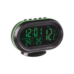 Digitální vnitřní/venkovní teploměr, hodiny a voltmetr