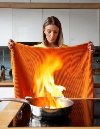 Hasicí deka Firex PS11 se silikonovým povlakem, oranžová, rozměr: 1 x 1m
