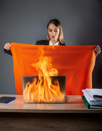 Hasicí deka Firex PS11 se silikonovým povlakem, oranžová, rozměr: 1 x 1m