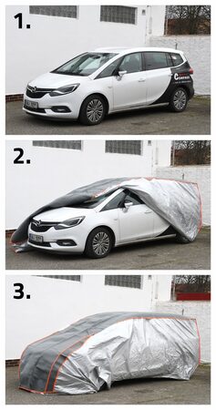 Ochranná plachta proti kroupám MID SUV 480x195x155cm