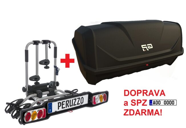 Nosič kol Peruzzo Parma 3 + BOX na tažné zařízení DOPRAVA A SPZ ZDARMA