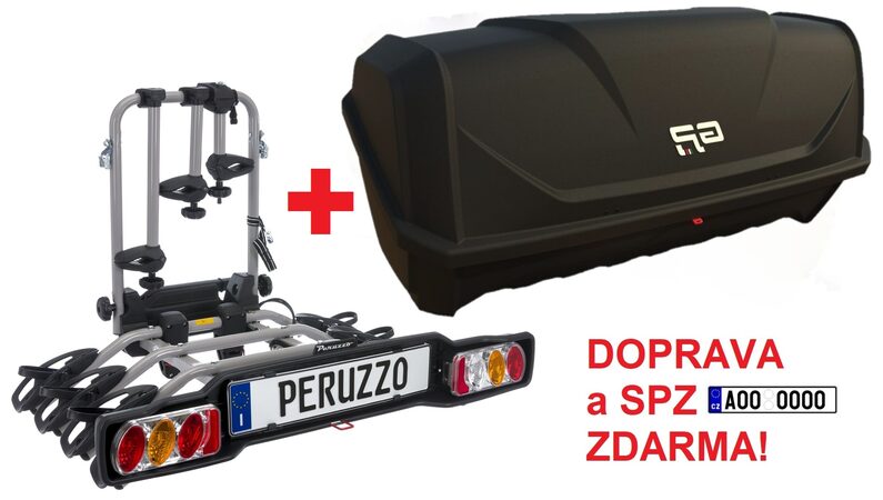 Nosič kol Peruzzo Parma 4 + BOX na tažné zařízení DOPRAVA A SPZ ZDARMA