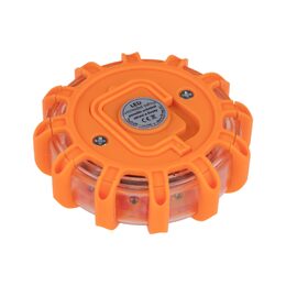 LED výstražné světlo 12 + 3LED na 3x baterii AAA, oranžové