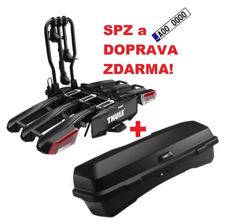 Nosič 3 jízdních kol Thule EasyFold 3 + Box Thule Santu