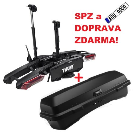 Nosič kol Thule Epos 2 + Thule Box Santu SPZ a DOPRAVA ZDARMA