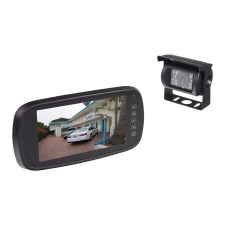 AHD kamerový set monitoru 7" na zrcátko se 2 x 4PIN + kamera + 15m kabel