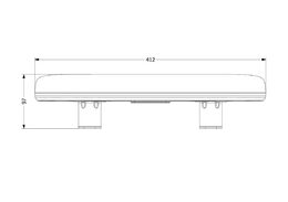 Mini LED rampa, oranžová, 60xLED, 12-24V, 412mm, ECE R65, pevná montáž
