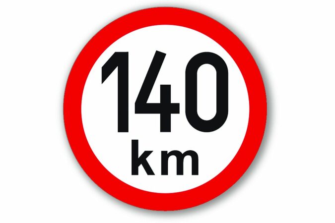 Samolepka reflexní rychlost 140 km, průměr 150 mm