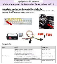 Kabeláž Mercedes NTG3/NTG3,5 pro připojení modulu TVF-box01