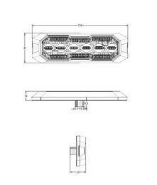 PROFI výstražné/boční LED světlo, oranžové + oranžové, 12-24V, ECE R65