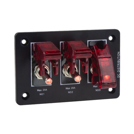 Panel s 3x spínačem 12/24V