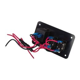 Panel s 2x spínačem + 2x USB + voltmetr
