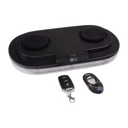 AKU LED rampa modrá, 48xLED, magnet, 328mm, ECE R65 R10