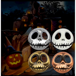 Samolepící dekory metal lebka Helloween chrom