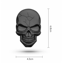 Samolepící dekory metal lebka praskliny stříbrný