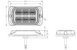 PREDATOR 24x1W LED, 12-24V, oranžový, ECE R65