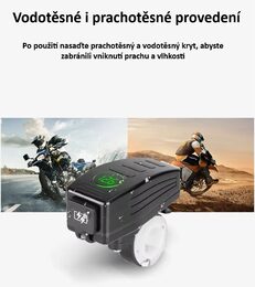 USB/USB-C nabíječka s voltmetrem na motocykl
