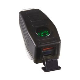 USB/USB-C nabíječka s voltmetrem na motocykl