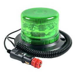 LED maják, 12-24V, 24xLED zelený, magnet