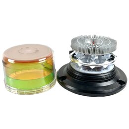 LED maják, 12-24V, 24xLED zelený/oranžový, magnet